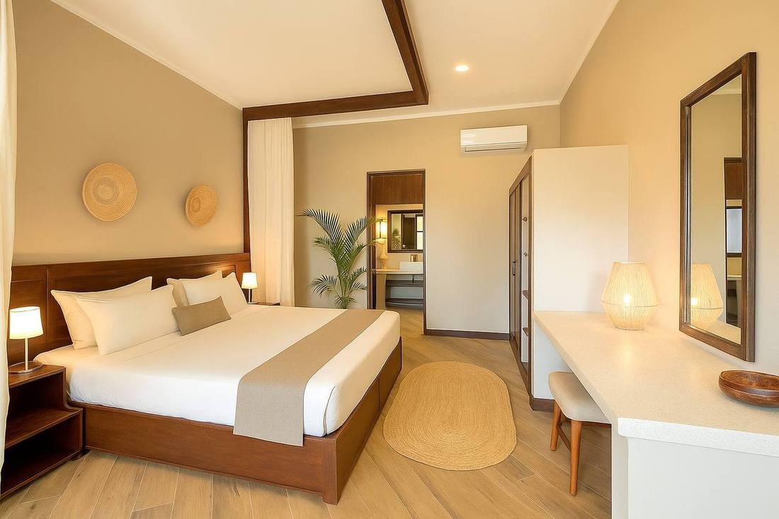 Garden Room with king bed and Swahili-inspired interiors