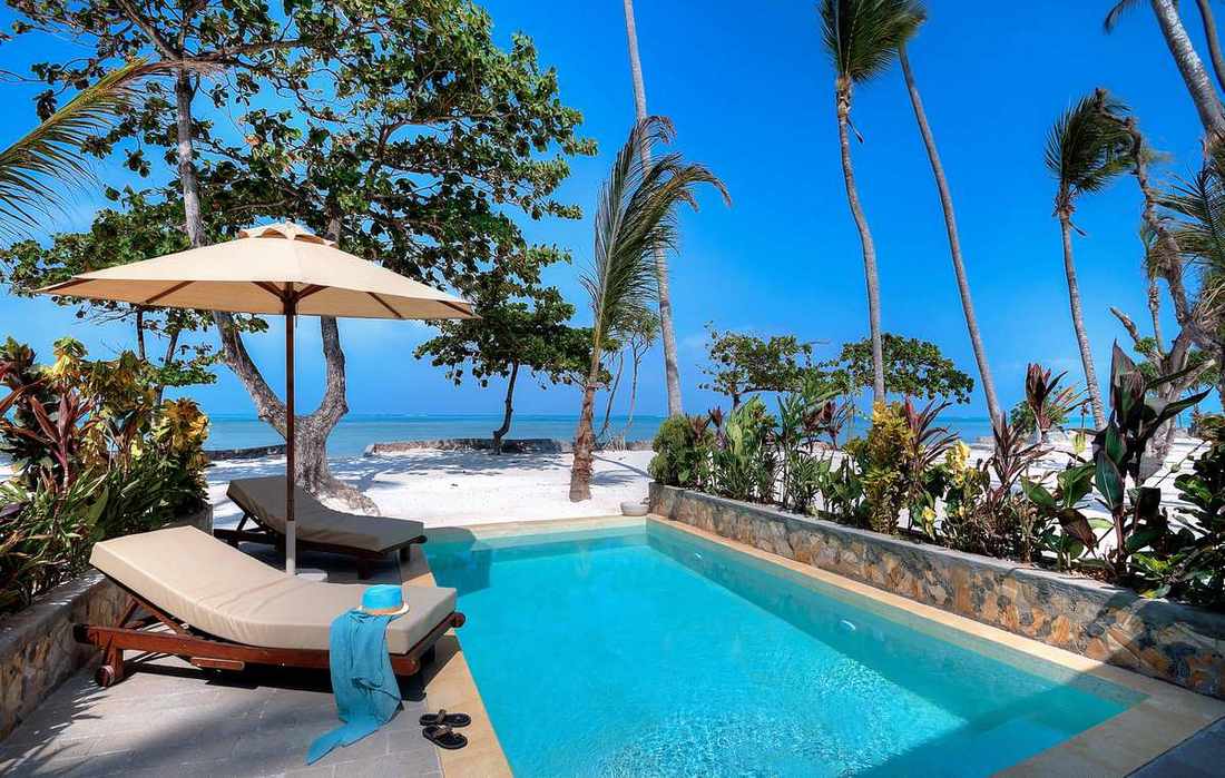 Sea Front Beach Villa with a private plunge pool overlooking the ocean